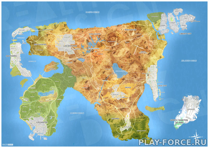 Карта GTA 6 показала сразу 8 городов в одном открытом мире